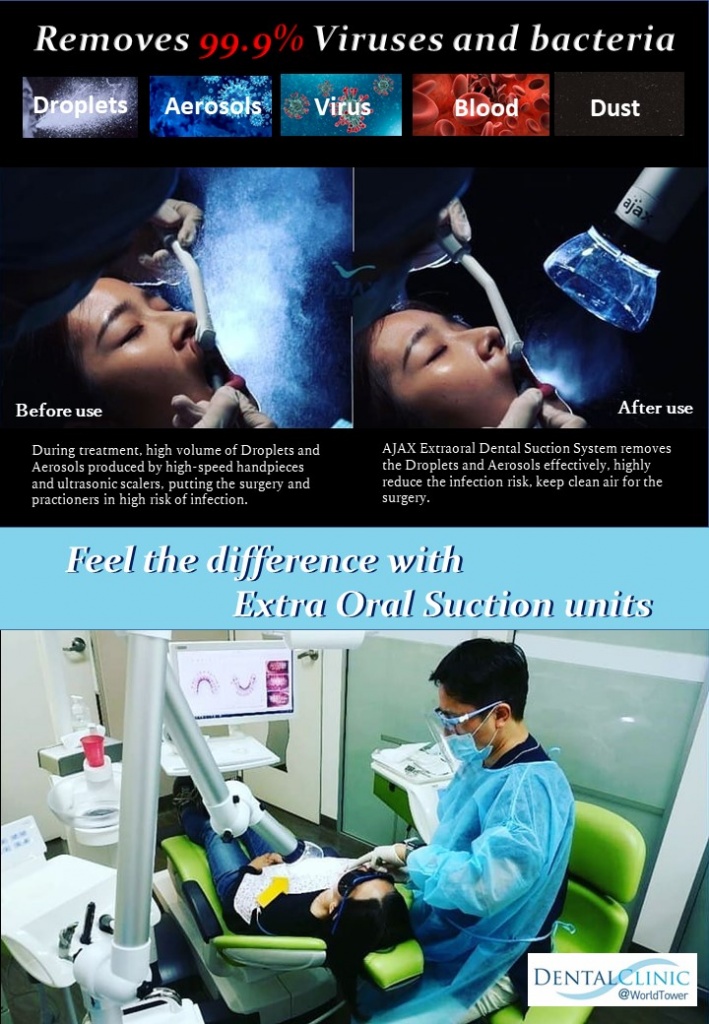 Our extra oral suction unit - eliminating 99.9% viruses and bacteria ...